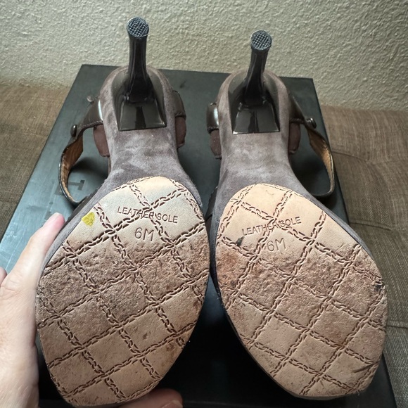 L.A.M.B. Brown, light brown & brown Leather Contrast Stiletto - Picture 3 of 9